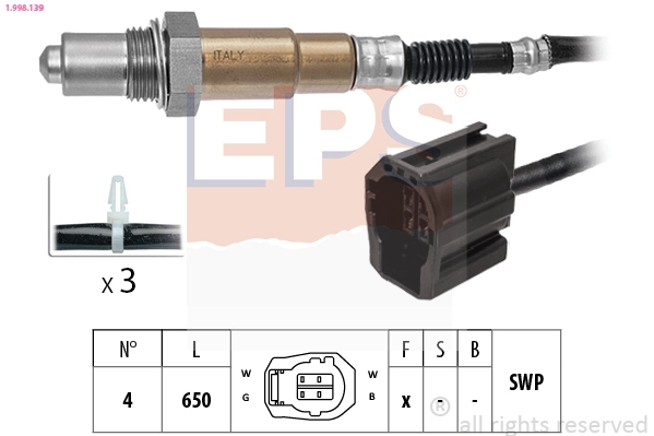 Sonda lambda, czujnik tlenu OSM135 Magneti Marelli