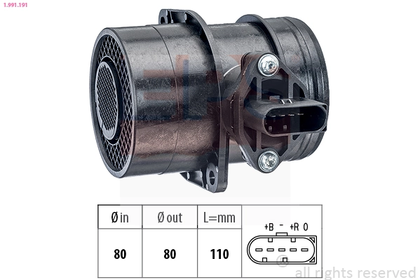 Czujnik przepływu powietrza, przepływomierz powietrza M.A.F. Audi A6 C5 kombi (4B5, 4B6) (1997 - 2006) cena, od 49,57 USD