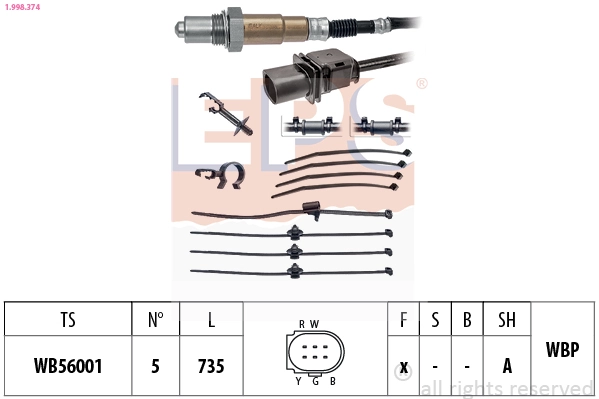 Sonda lambda czujnik tlenu przed katalizatorem 135300 Huco