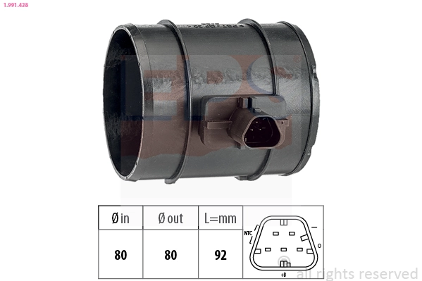  Czujnik przepływu powietrza, przepływomierz powietrza M.A.F. Opel Astra 