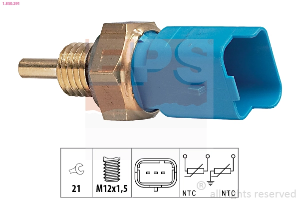 Czujnik temperatury płynu chłodzącego 9636777280 Renault (RVI)
