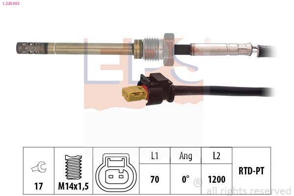 Czujnik temperatury spalin, w katalizatorze STS0079 Magneti Marelli