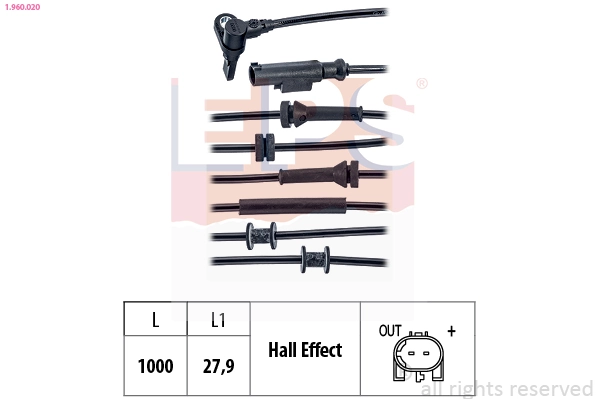  Czujnik ABS przedni Fiat Panda 2