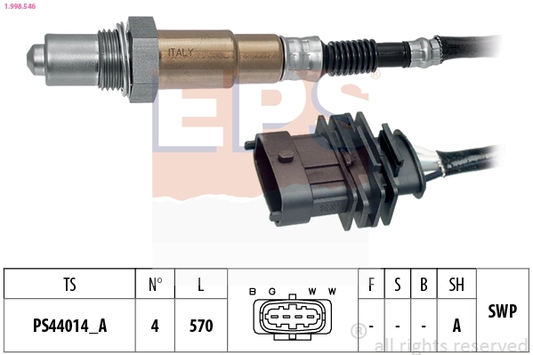 Sonda lambda czujnik tlenu przed katalizatorem General Motors 93174519