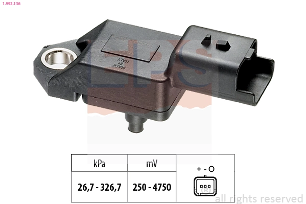 Czujnik ciśnienia w kolektorze ssącym, MAP Peugeot 4007 SUV (VU, VV) (2007 - 2013) cena, od 29,15 USD