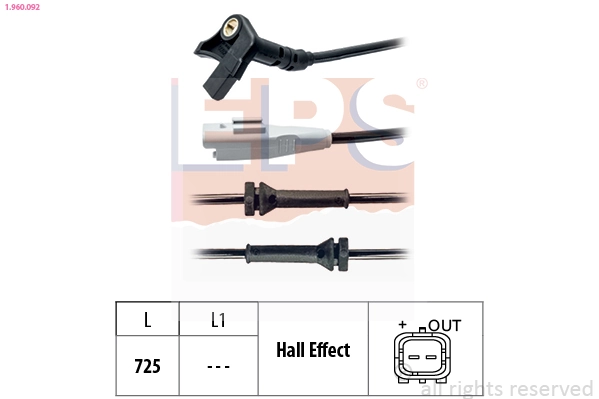  Czujnik ABS przedni Citroen Berlingo 