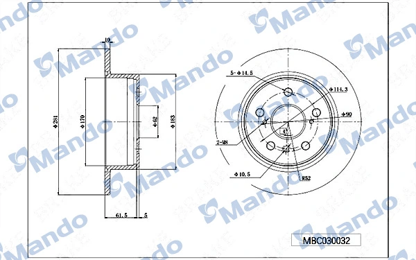 Tarcza hamulcowa tylna Lexus ES 350