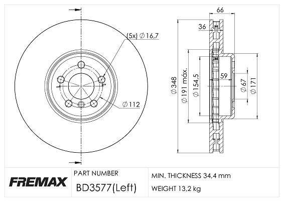 Tarcza hamulcowa przednia do BMW 7  G11, G12