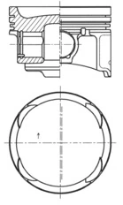 Tłok, komplet na 1 cylinder, 2. naprawa (+0,50) Fiat Doblo II platforma pokładowa (263) (2010 - 2022) cena, od 136,37 USD
