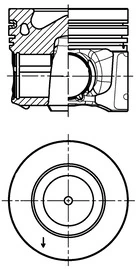 Tłok, komplet do jednego cylindru, STD Kolbenschmidt 42028600 cena, od 170,68 USD