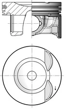 Tłok, komplet na 1 cylinder, 2. naprawa (+0,50) Volkswagen Golf VIII hatchback (CD1, DA1) (2019 - 2026) cena, od 149,74 USD
