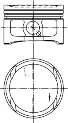 99563601 Kolbenschmidt Tłok, komplet do jednego cylindru, STD
