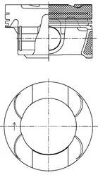 Tłok, komplet do jednego cylindru, STD Kolbenschmidt 41990600 cena, od 77,54 USD