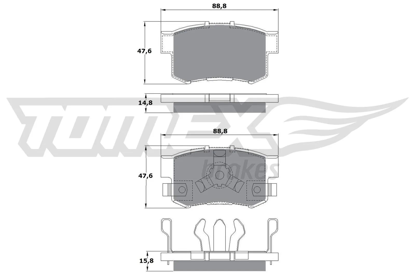 Okładziny (klocki) do hamulców tarczowych tylne 43022TL0G51 Toyota