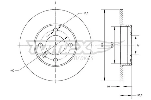 Tarcza hamulcowa przednia do Volkswagen Polo II 86C