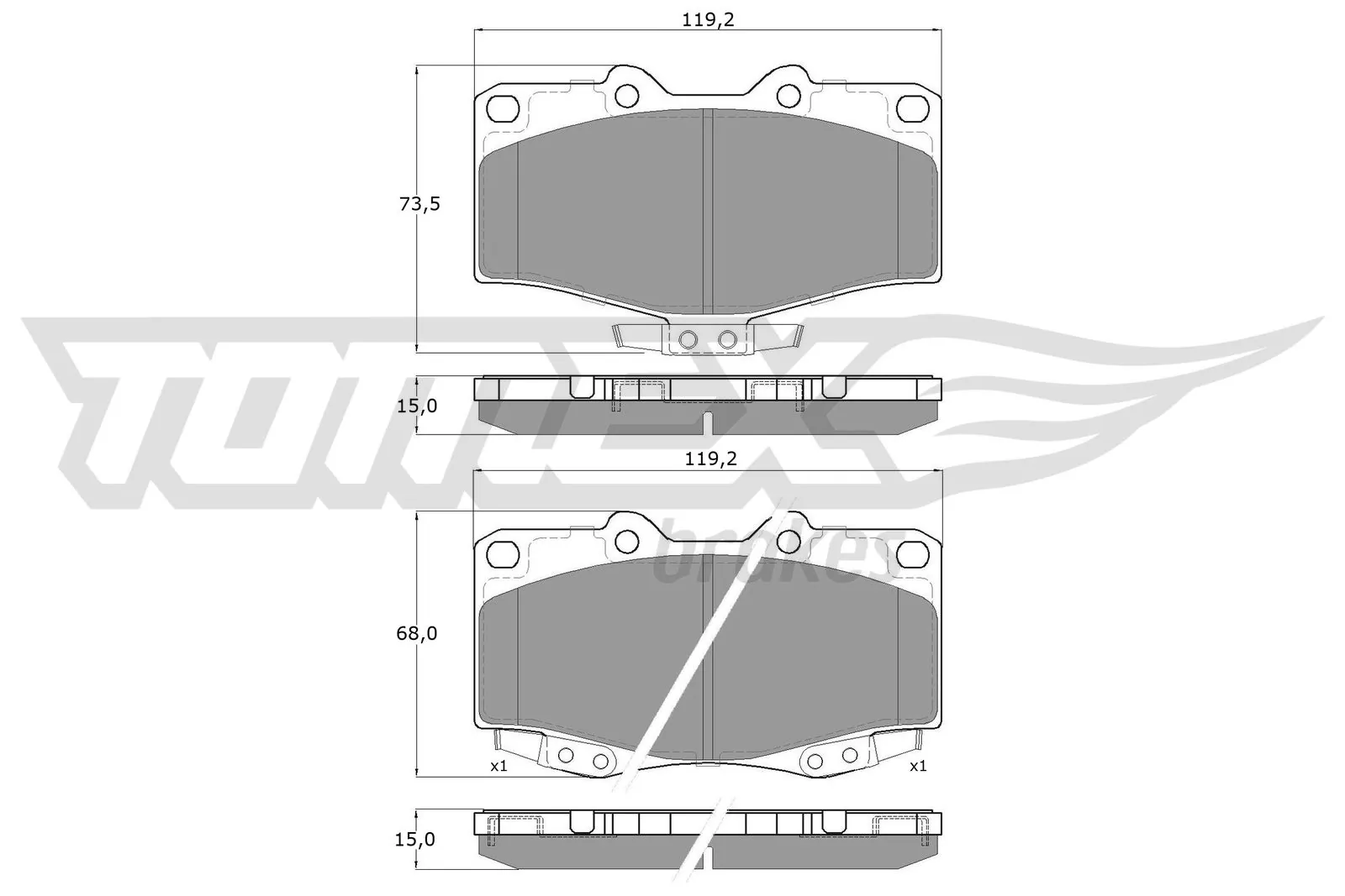 Klocki hamulcowe przednie tarczowe Toyota Land Cruiser 80 SUV (J8) (1990 - 1998) cena, od 26,23 USD