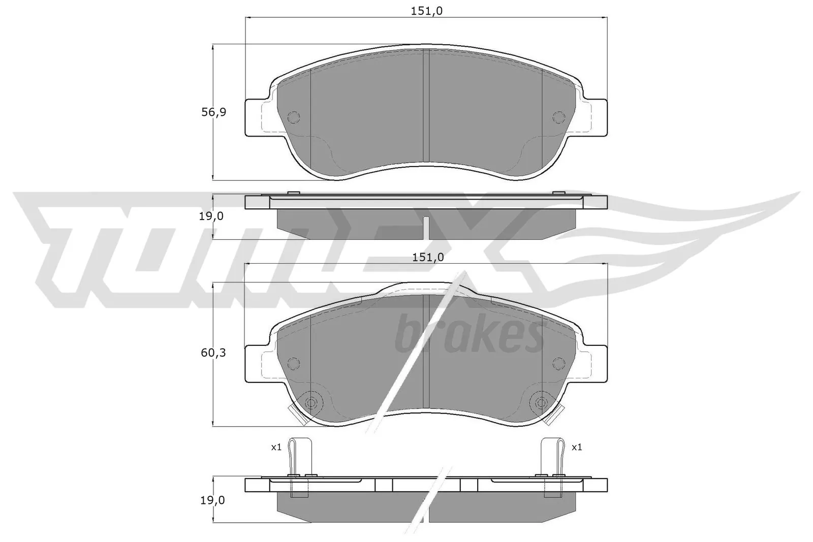 Klocki hamulcowe przednie tarczowe D5156M FBK