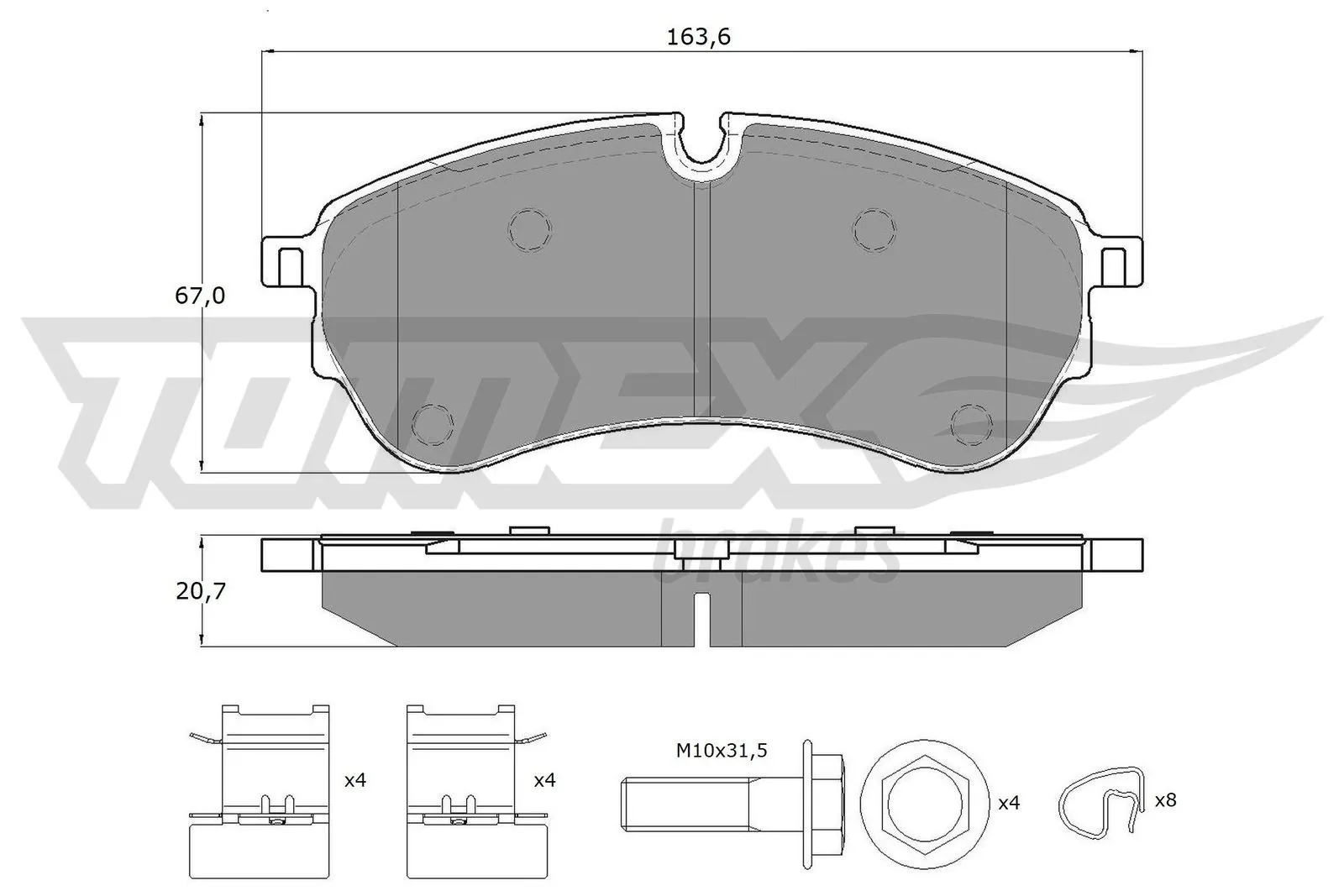 Klocki hamulcowe przednie tarczowe MAN 65508206000 cena, od 47,97 USD