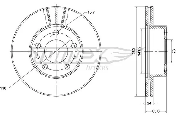 Tarcza hamulcowa przednia do Porsche Boxster  987