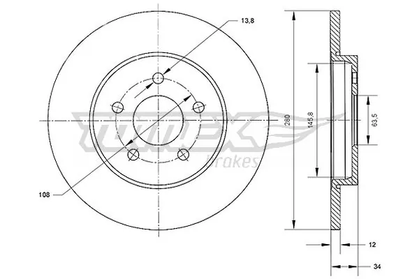  Tarcza hamulcowa tylna Ford Mondeo 3