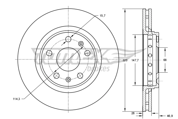 Tarcza hamulcowa przednia Renault Scenic GRAND IV