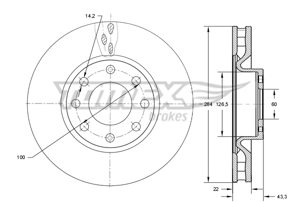 Tarcza hamulcowa przednia 1686726580 Peugeot/Citroen