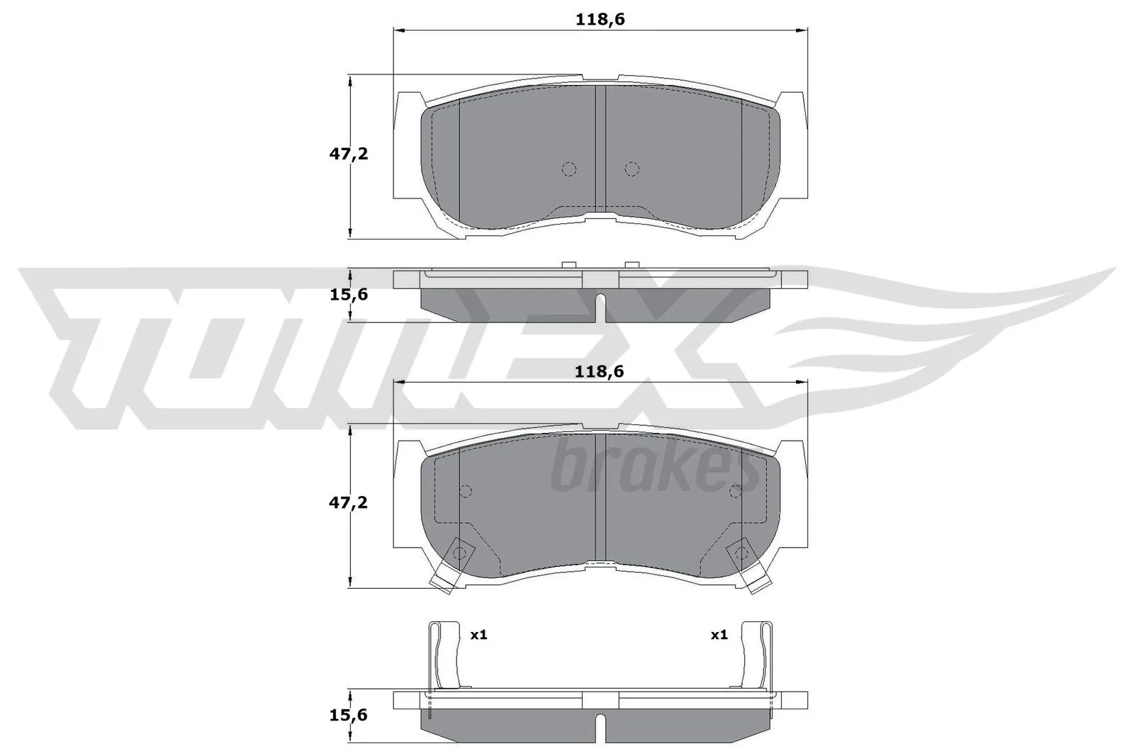  Okładziny (klocki) do hamulców tarczowych tylne Hyundai H200 