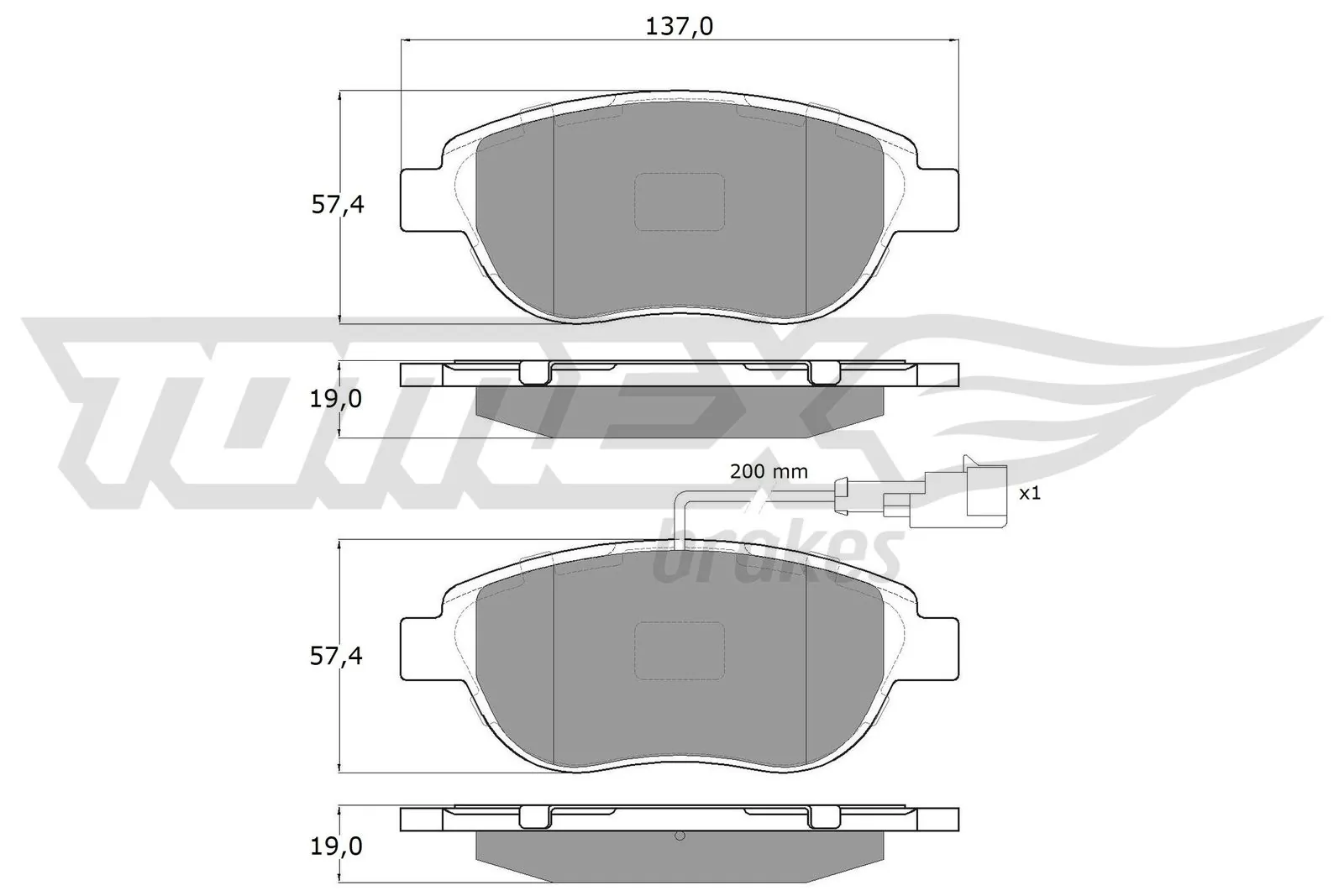 Klocki hamulcowe przednie tarczowe Peugeot/Citroen 1617256480 cena, od 18,77 USD