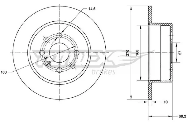 569209 General Motors Tarcza hamulcowa tylna