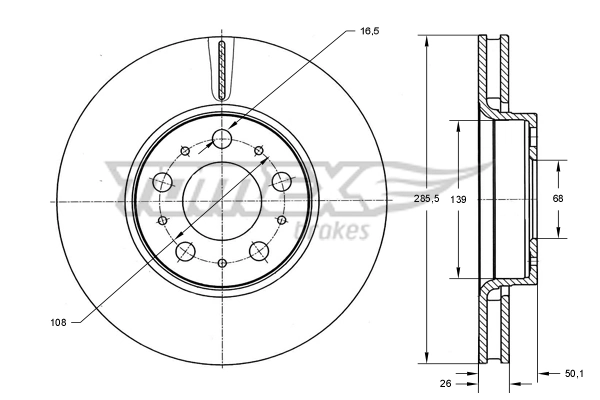 Do koszyka Tarcza hamulcowa przednia Volvo S70  LS, LT