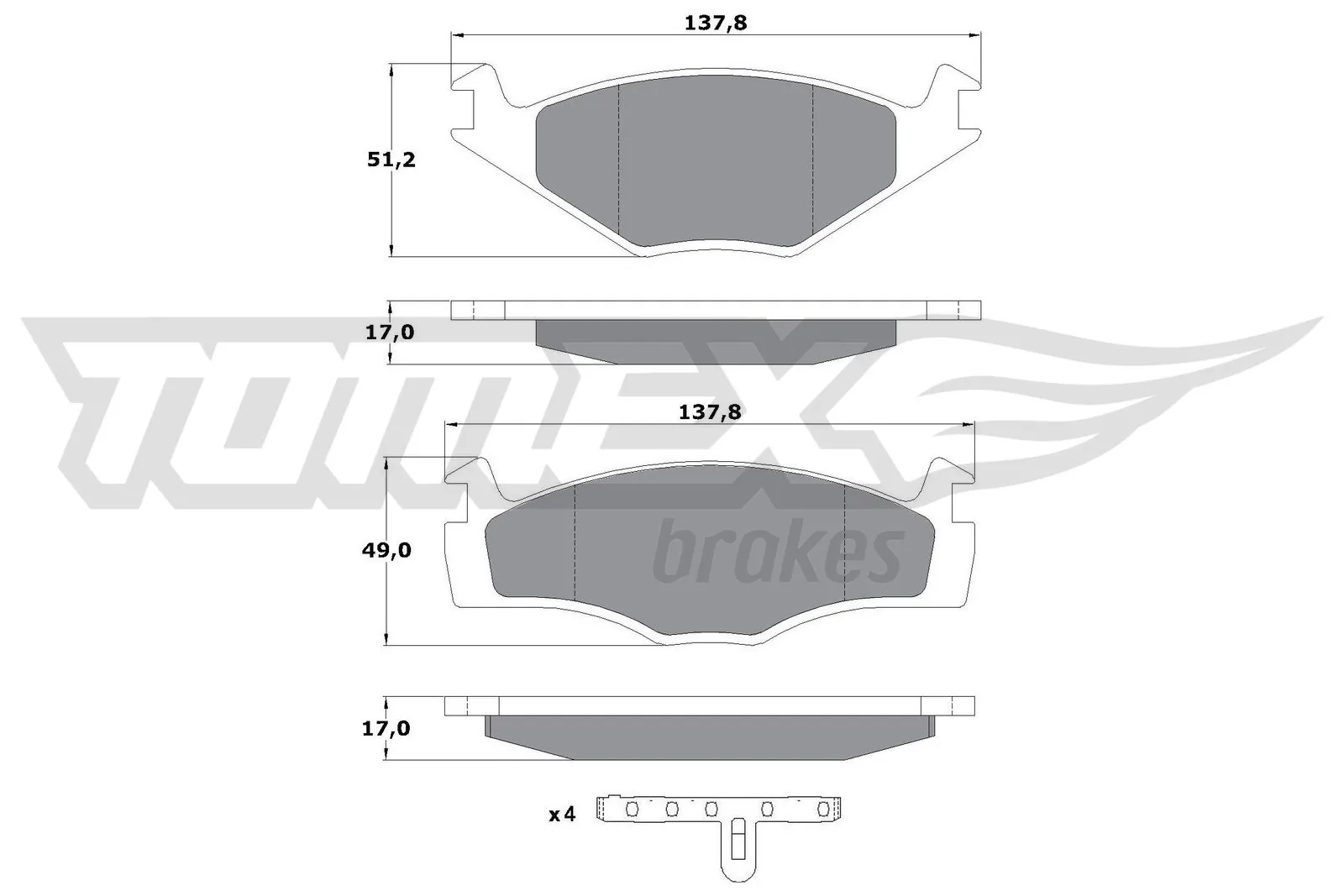 Klocki hamulcowe przednie tarczowe Peugeot/Citroen 1617248080 cena, od 19,35 USD