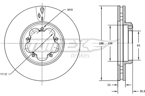 Tarcza hamulcowa przednia Ford Transit VII awangarda (V363) (2013 - 2026) cena, od 75,65 USD