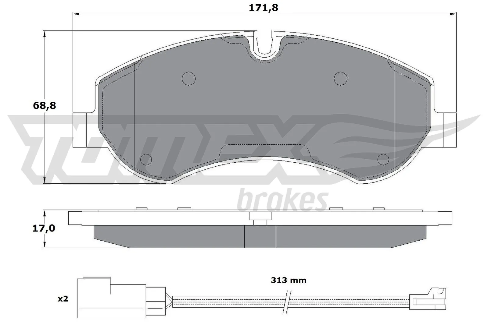 Do koszyka Klocki hamulcowe przednie tarczowe Ford Transit VII V363
