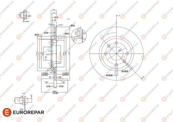 Tarcza hamulcowa przednia Peugeot/Citroen 1618890380 cena, od 38,65 USD