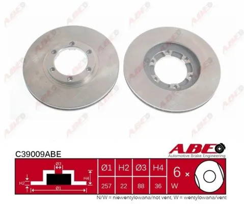 Do koszyka 8941723761 Honda Tarcza hamulcowa przednia