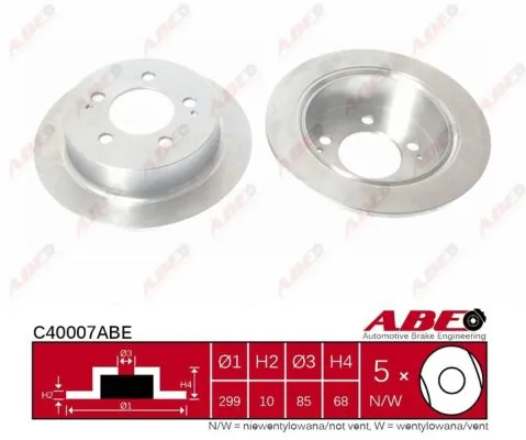 Tarcza hamulcowa tylna SsangYong Rexton I SUV (RJ) (2002 - 2006) cena, od 53,86 USD