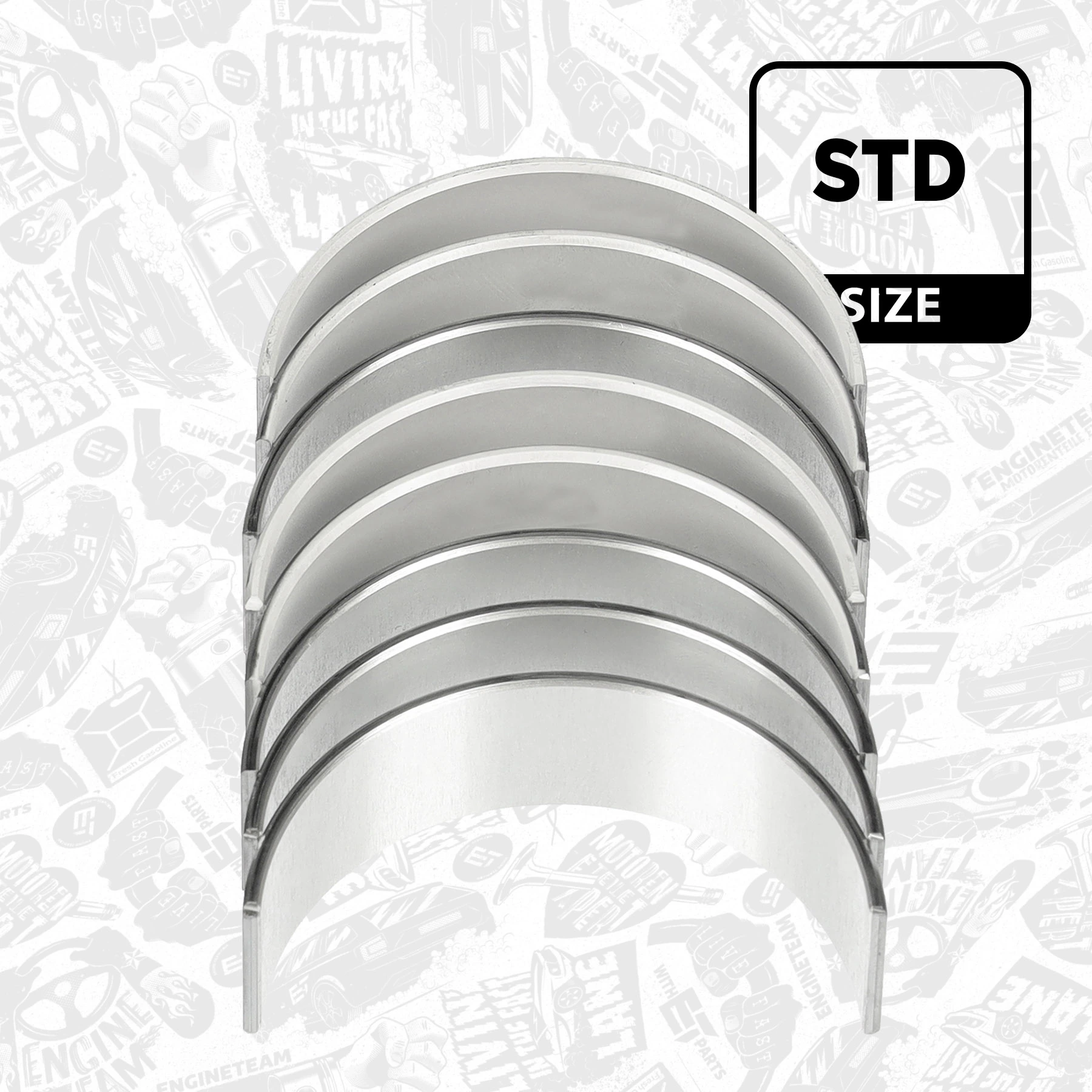 Panewki korbowodowe wału korbowego, zestaw, standardowe (STD) do Opel Movano B X62