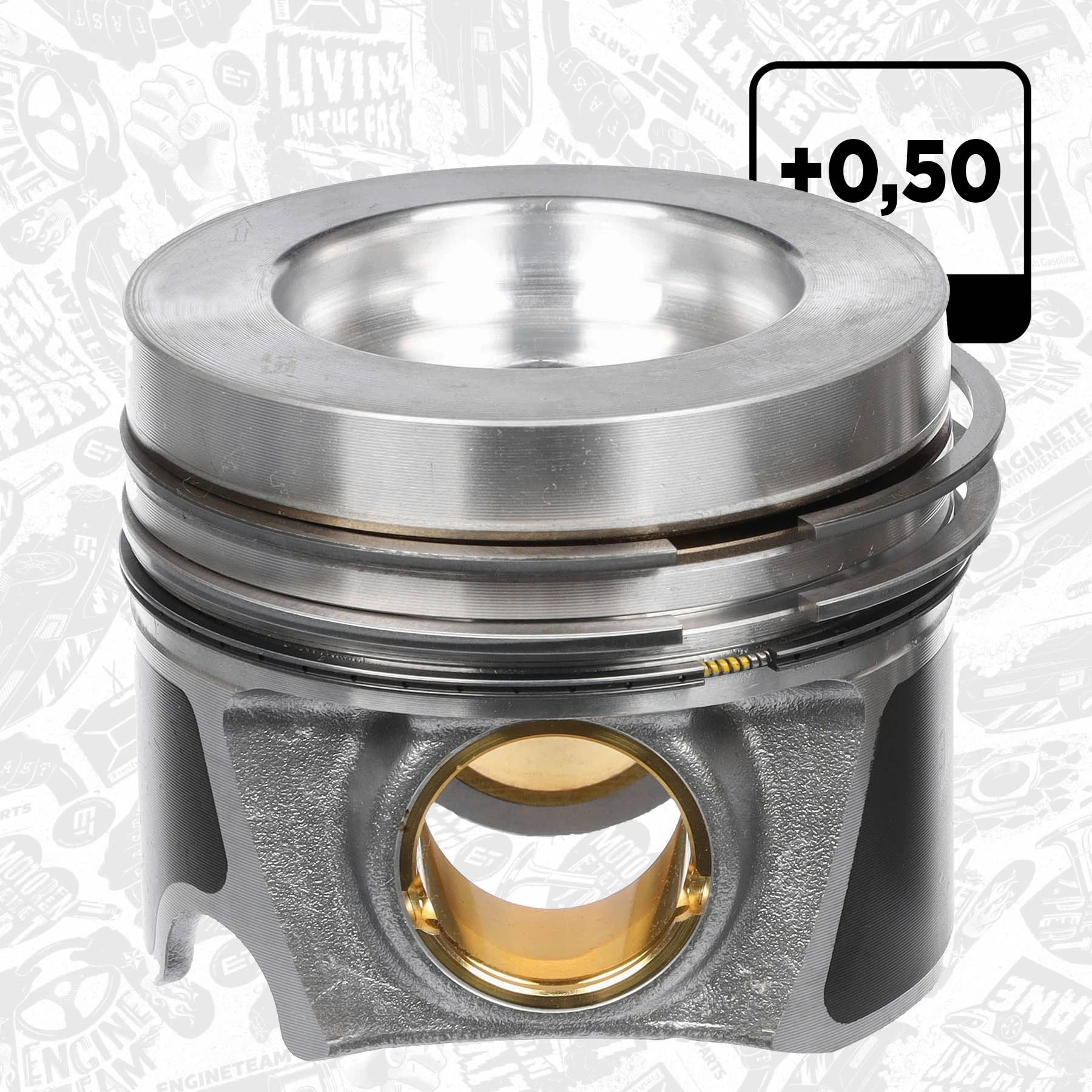 Tłok, komplet na 1 cylinder, 2. naprawa (+0,50) do Volkswagen Tiguan II AD1, AX1, BT1, BT2