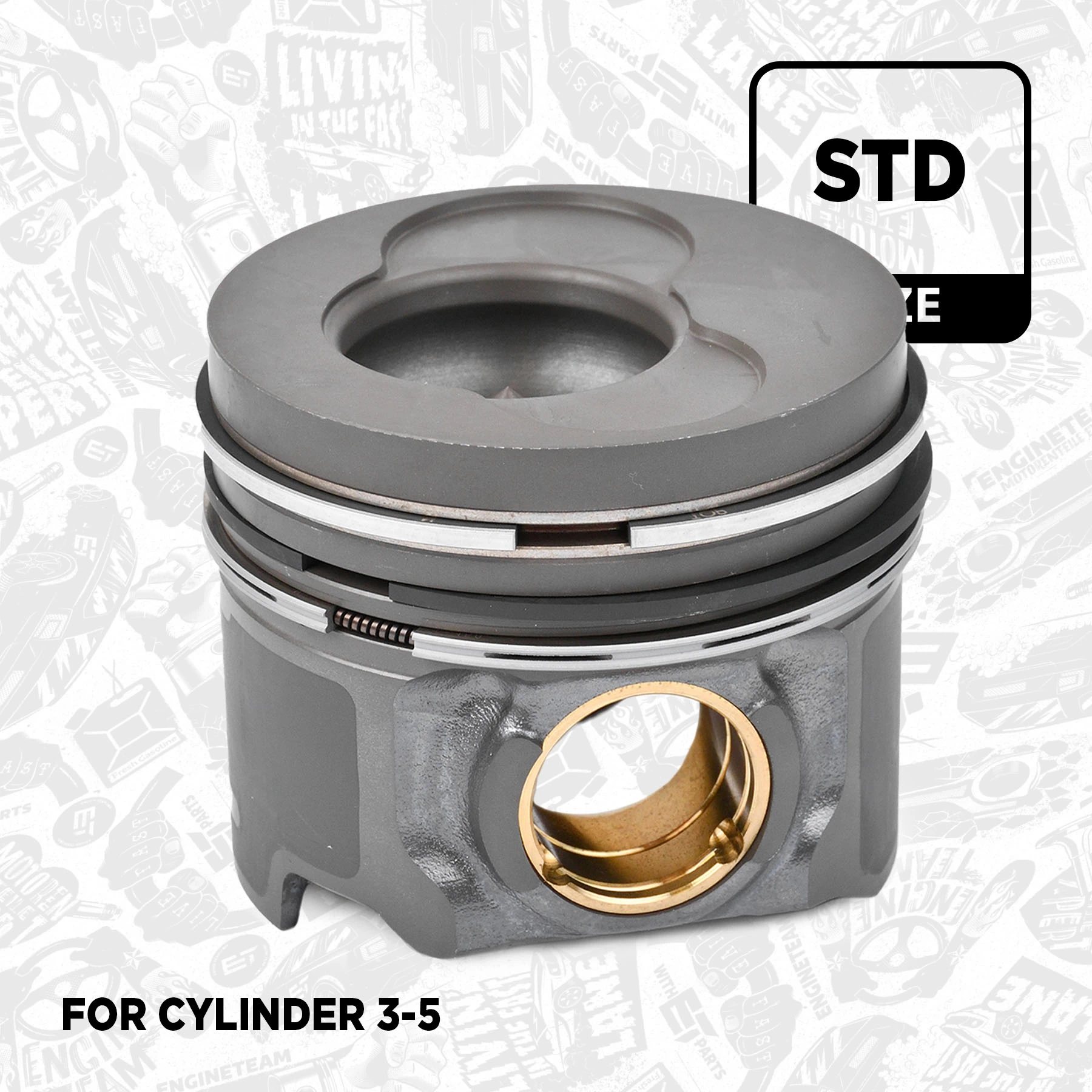 Tłok, komplet do jednego cylindru, STD do Volkswagen Touareg I 7LA, 7L6, 7L7