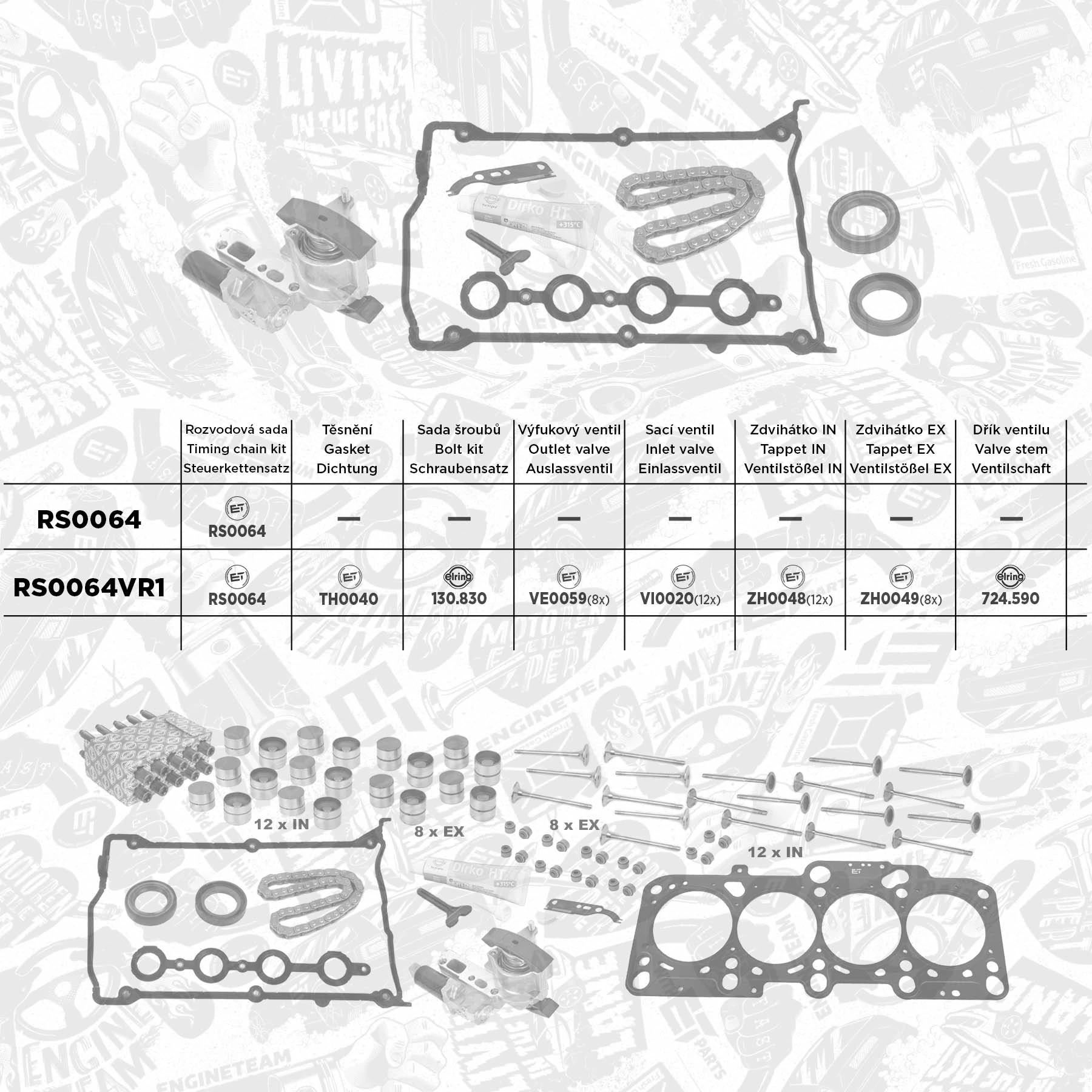 Łańcuch rozrządu, zestaw do Audi A4 Avant B5 8D5