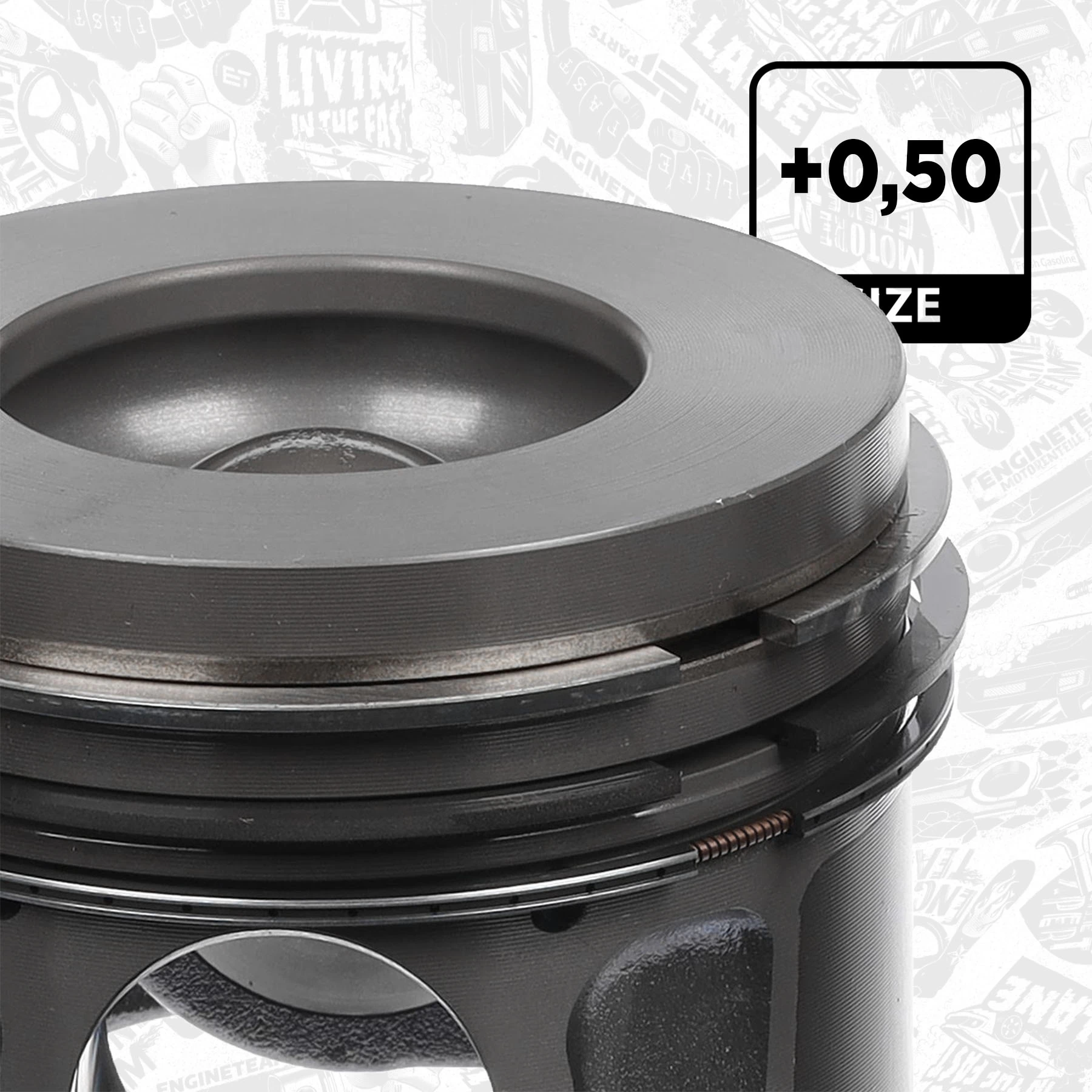 Tłok, komplet na 1 cylinder, 2. naprawa (+0,50) Citroen Jumper awangarda (250) (2006 - 2026) cena, od 113,12 USD