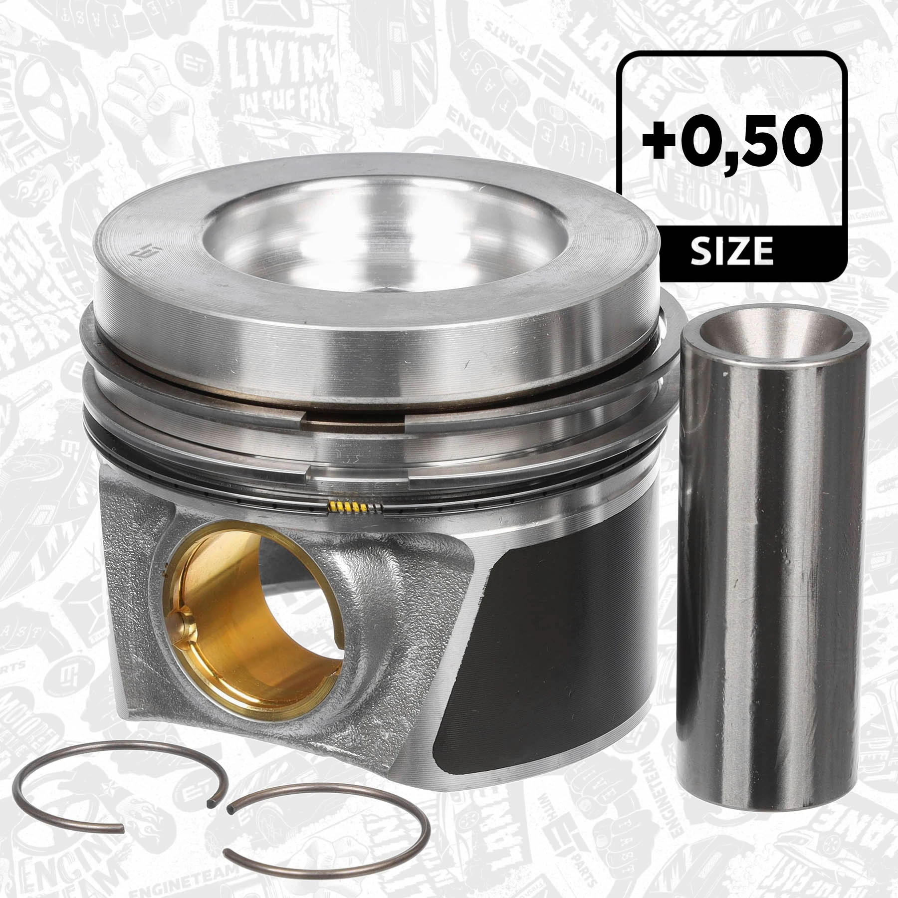 Tłok, komplet na 1 cylinder, 2. naprawa (+0,50) Volkswagen Tiguan II SUV (AD1, AX1, BT1, BT2) (2016 - 2026) cena, od 162,08 USD
