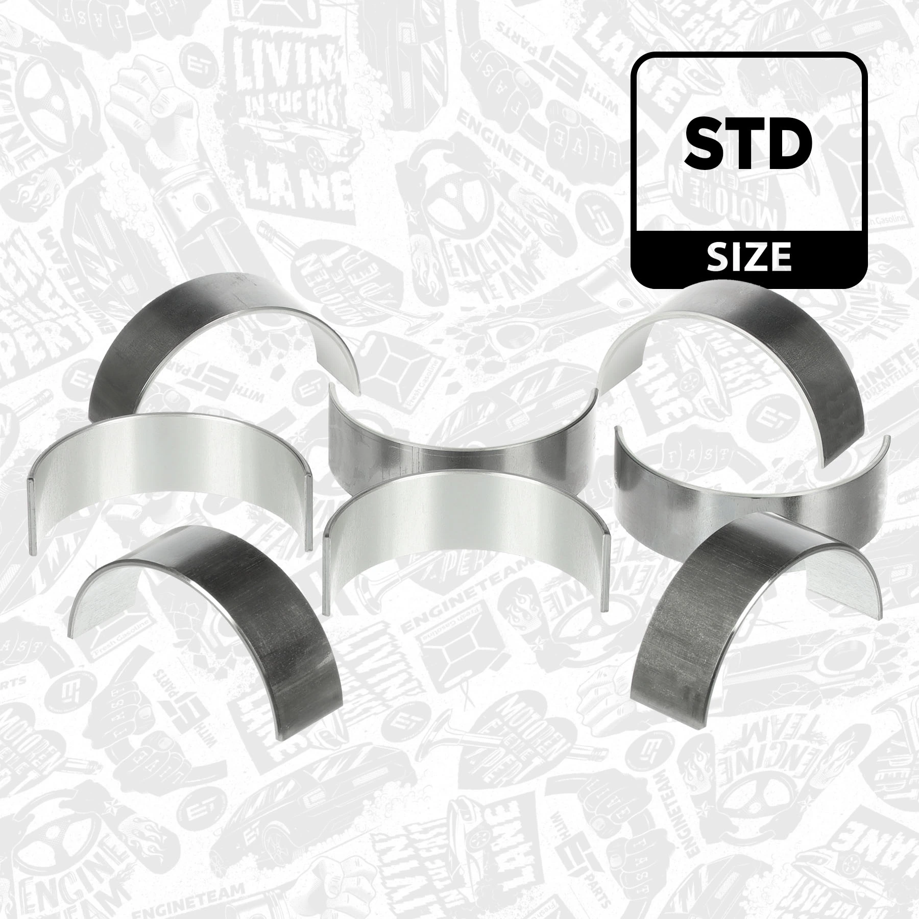 Do koszyka Panewki korbowodowe wału korbowego, zestaw, standardowe (STD) Opel Movano B X62