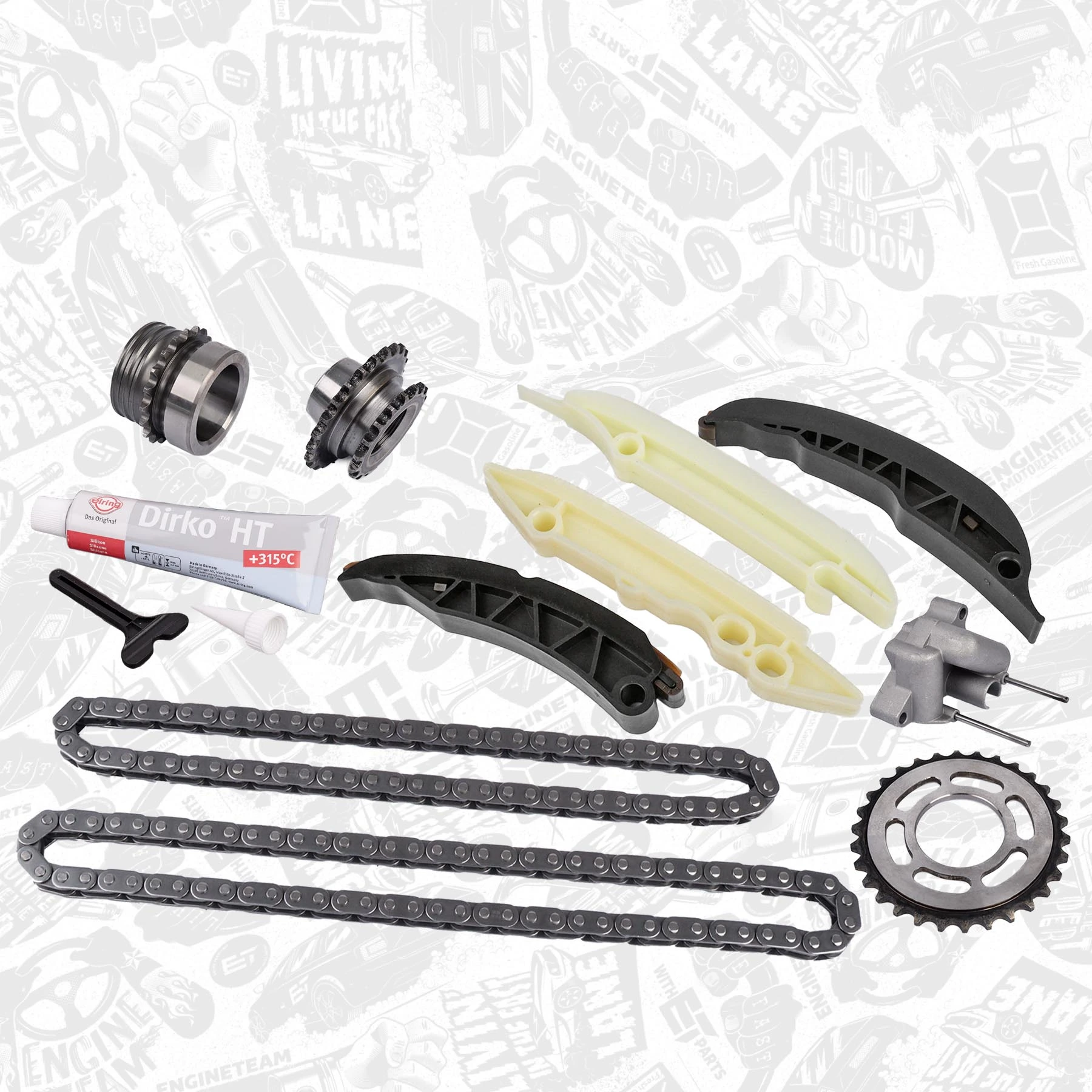 Do koszyka Łańcuch rozrządu, zestaw Land Rover Freelander I L314