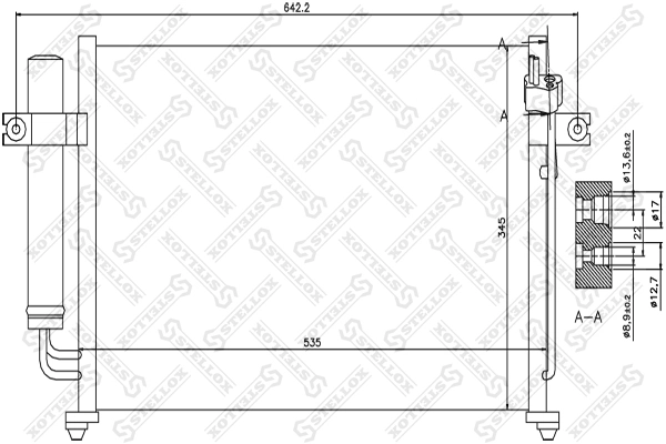 Chłodnica klimatyzacji Hyundai Getz hatchback (TB) (2002 - 2011) cena, od 82,11 USD