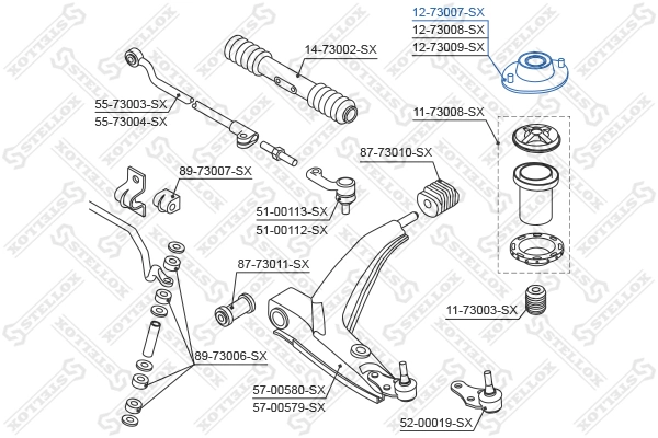  Poduszka amortyzatora przedniego Daewoo Lanos 