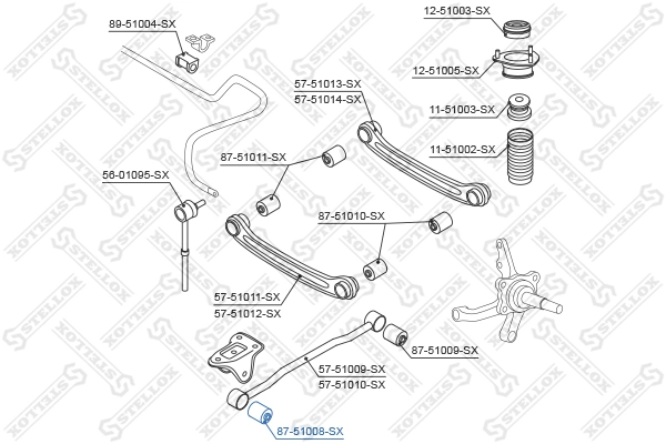 Silentblock czopu tylnego 42431 Lemforder
