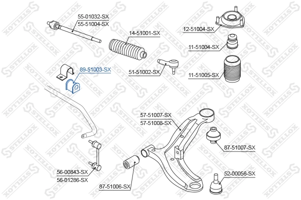 Tuleja stabilizatora przedniego do Hyundai Accent I 