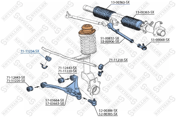 Tuleja stabilizatora przedniego Audi 80 B4 sedana (8C2) (1991 - 1994) cena, od 3,01 USD