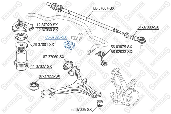  Tuleja stabilizatora przedniego Honda Civic 7